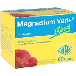 Gelbe Packung Magnesium-Granulat mit Himbeergeschmack, 60 Sticks.